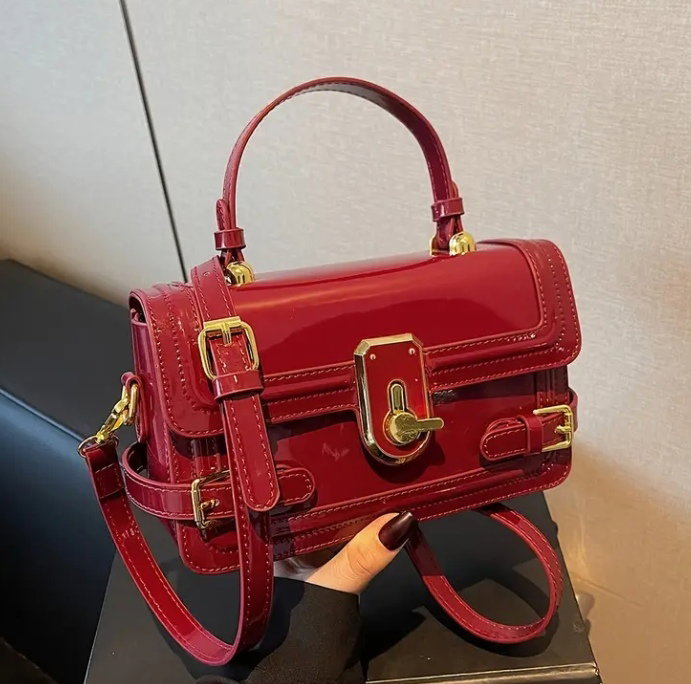 Glossy Crossbody Handbag