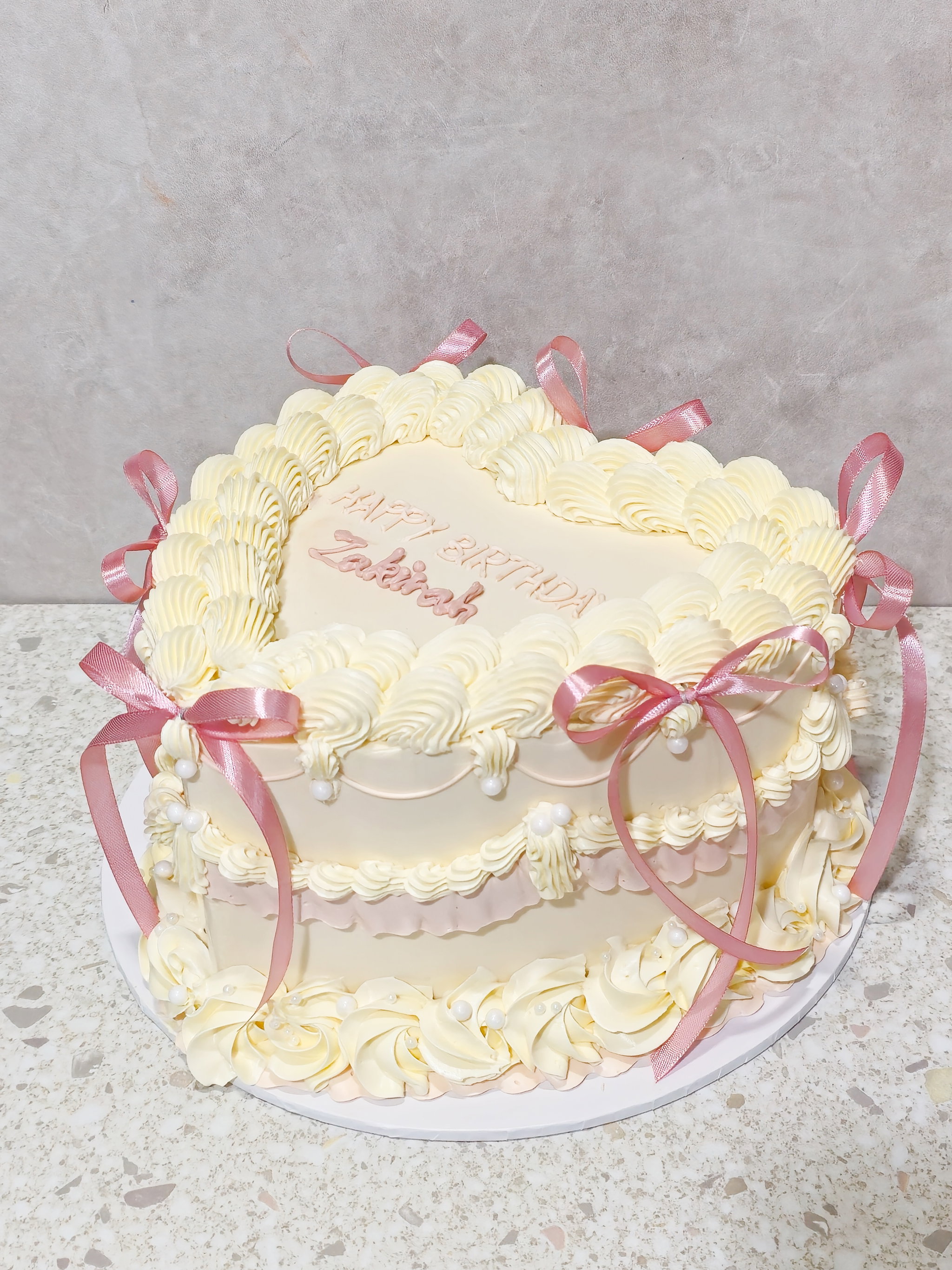 Vintage Heart cake _0
