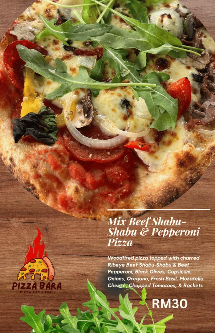 Mixed beef pepperoni & Shabu Pizza 
