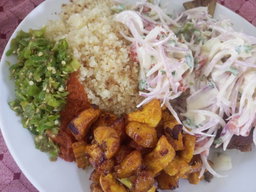 Attièkè aloco poisson de mer 