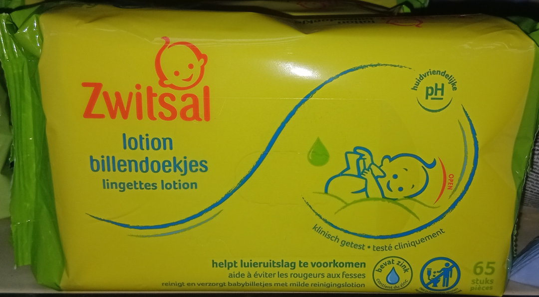 Zwitsal Lingettes Lotion 65’S