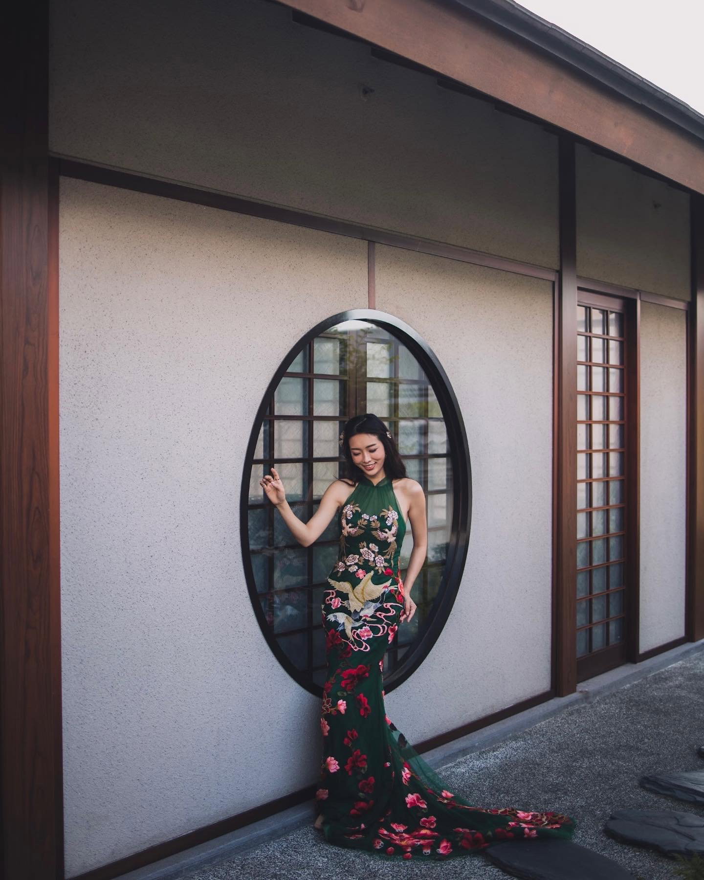 Folklore Cheongsam in Emerald _5