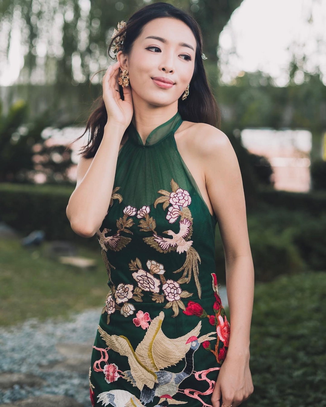 Folklore Cheongsam in Emerald