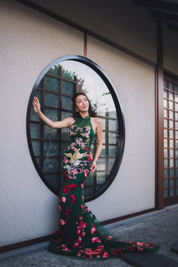 Folklore Cheongsam in Emerald 