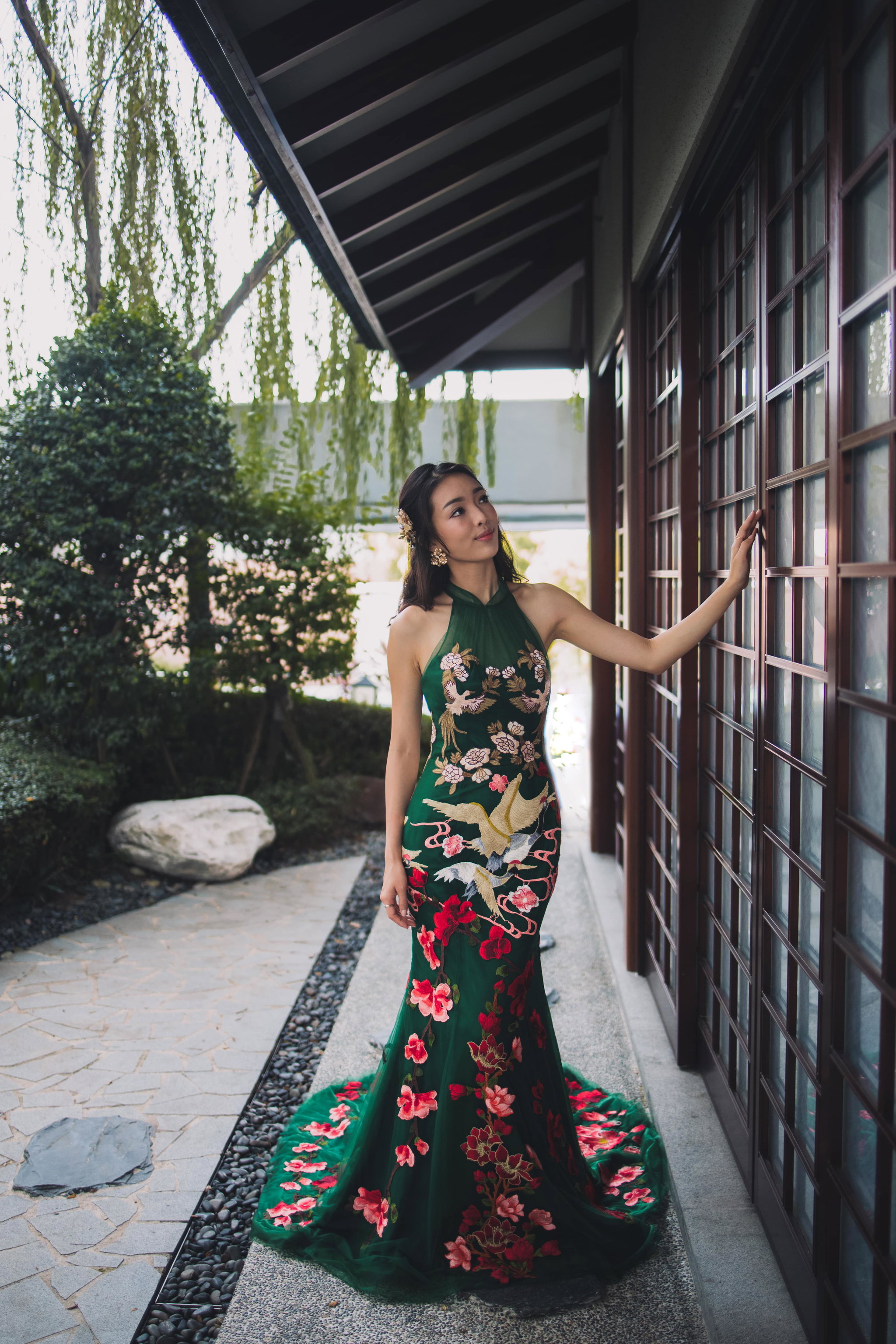Folklore Cheongsam in Emerald _1