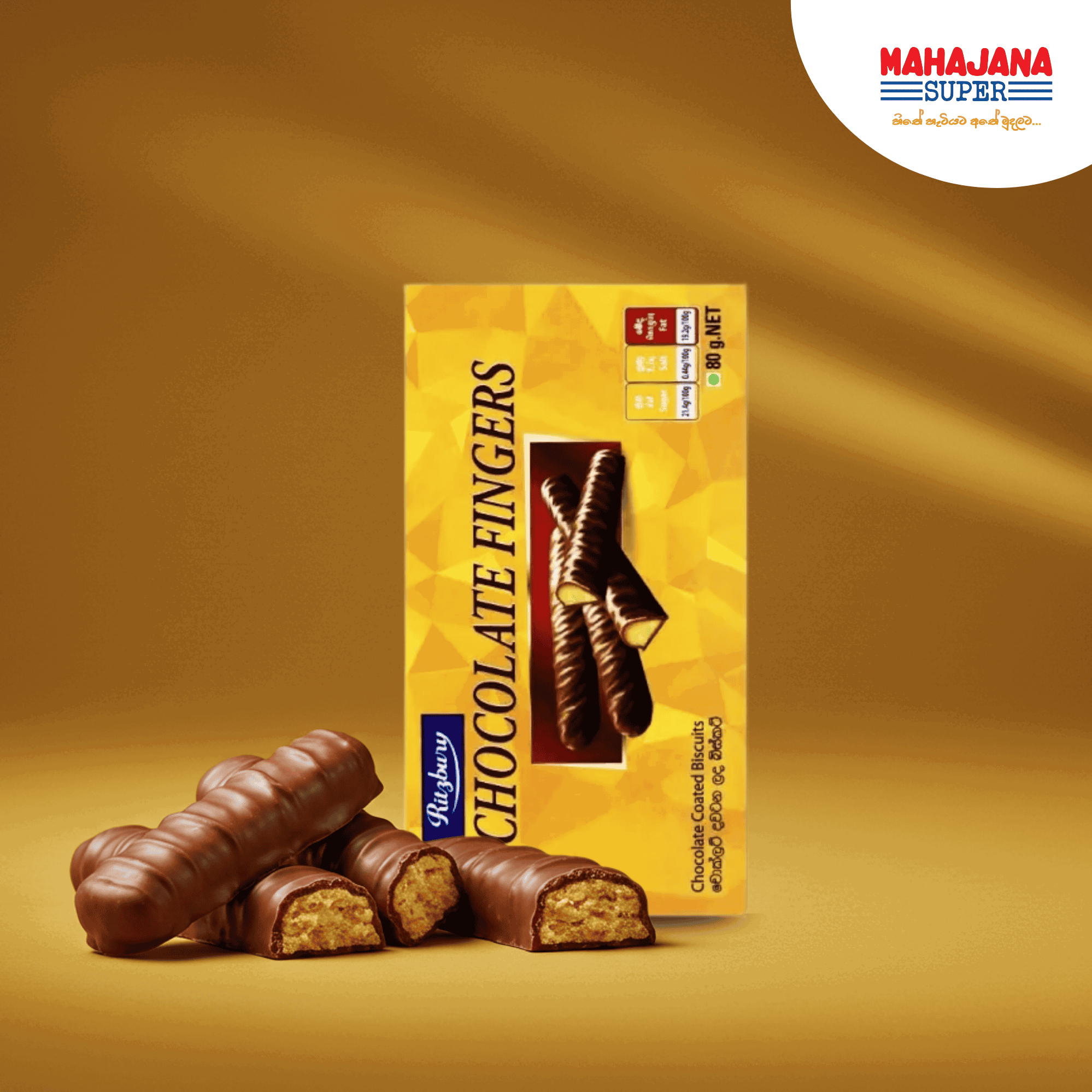 Ritzbury Chocolate Fingers 80g_0