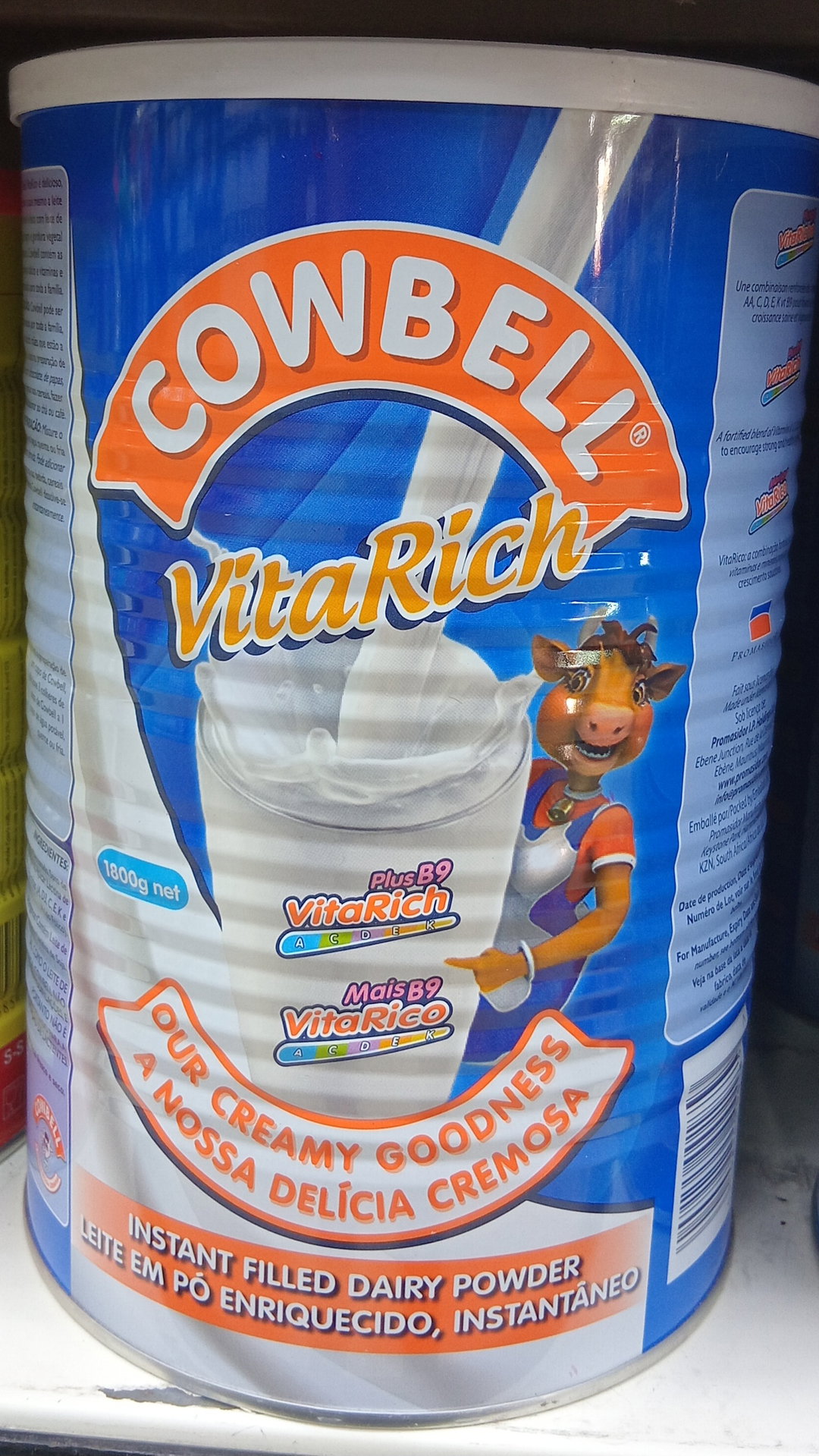 Cowbell Lait Poudre Bleu Boite 1800gr