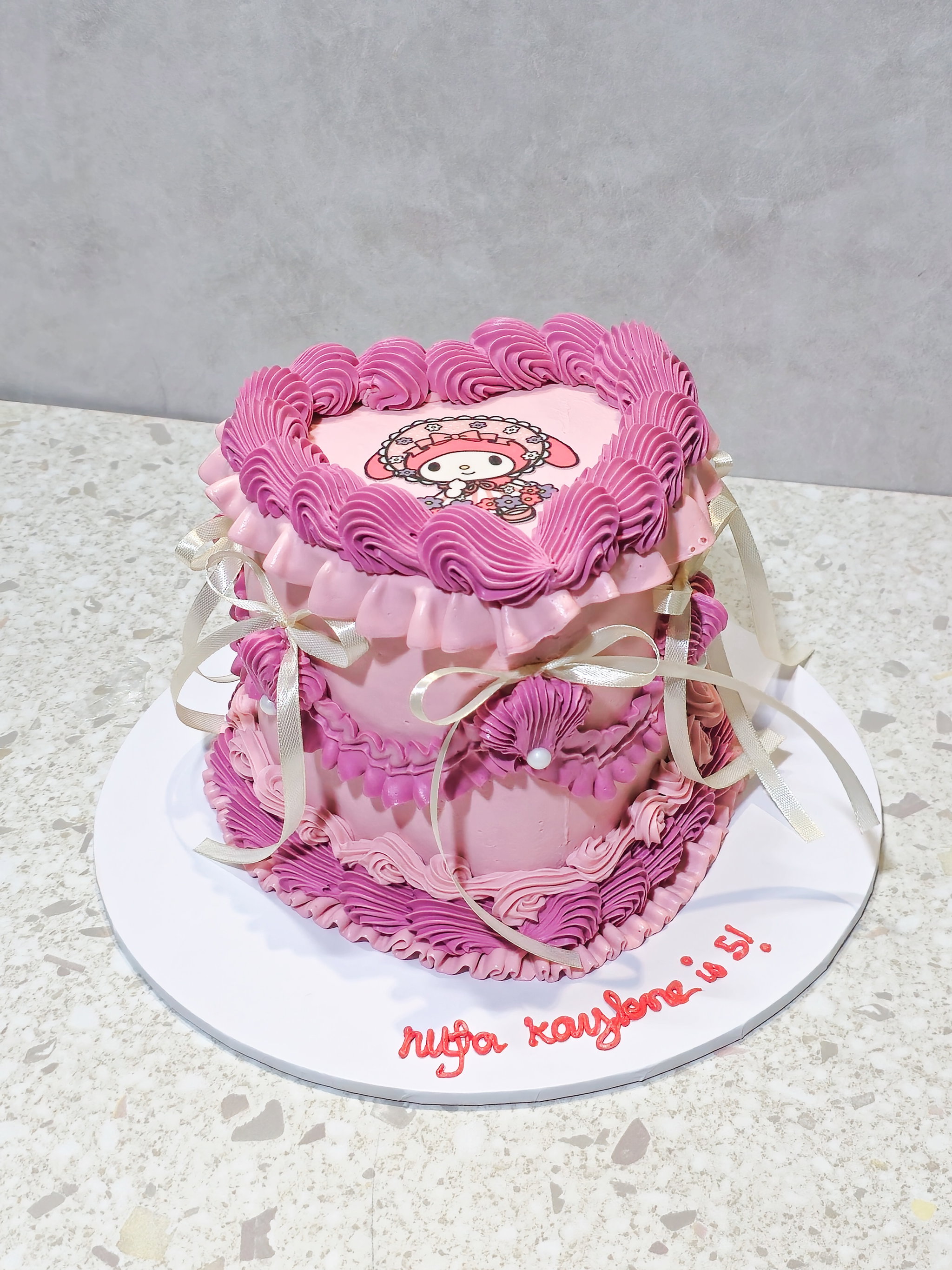 Vintage Heart cake _4