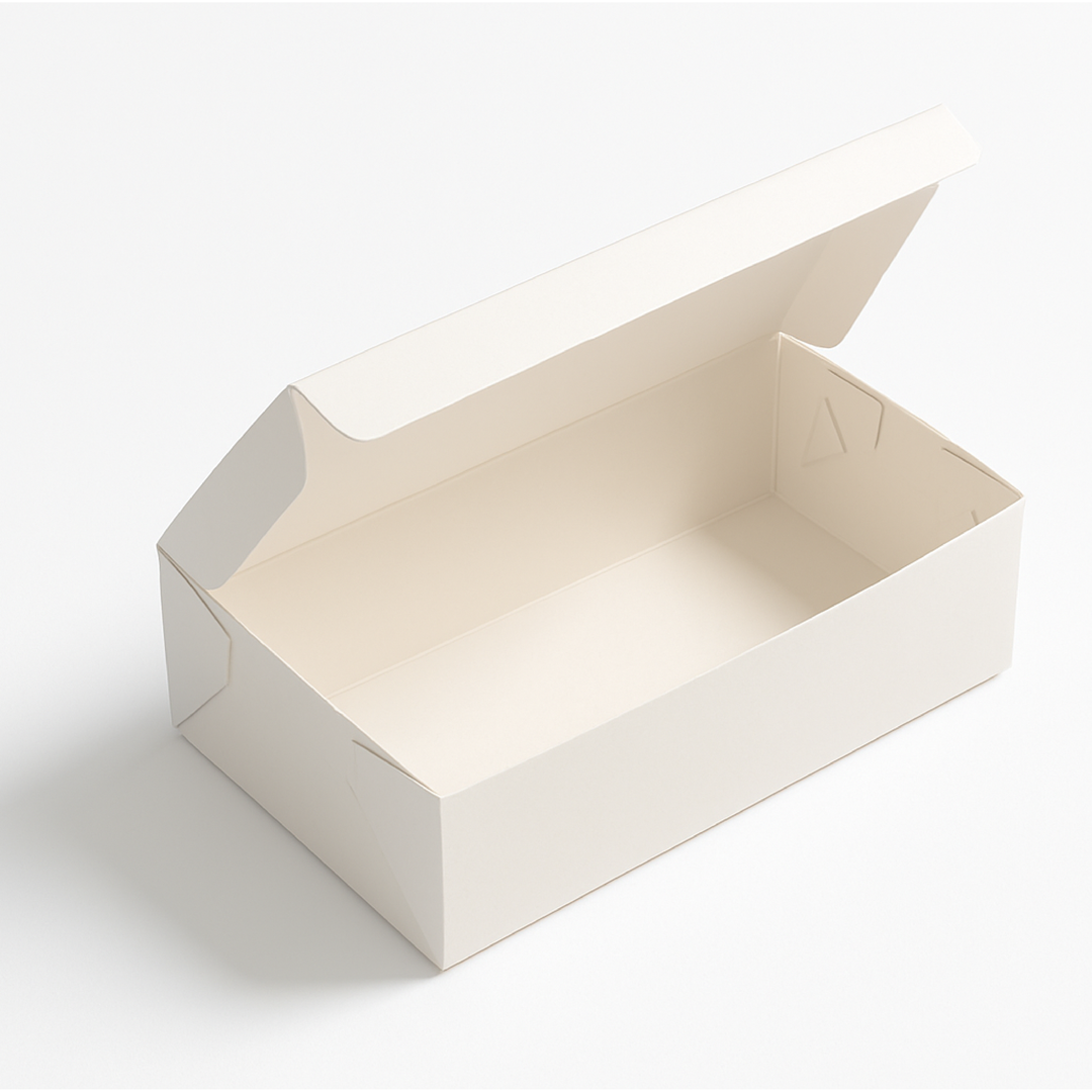 White Snack Box ( 6.69"L x 4" W x 2.5" H)