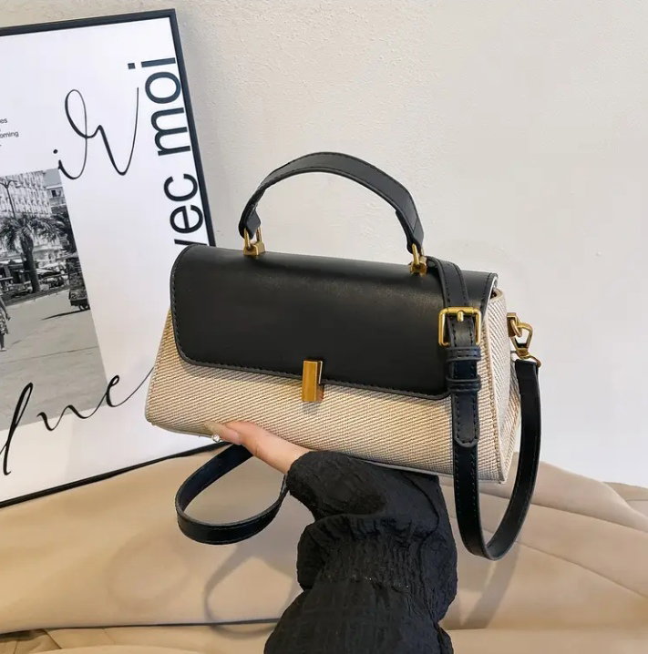 Retro Two-tone Crossbody Bag_0