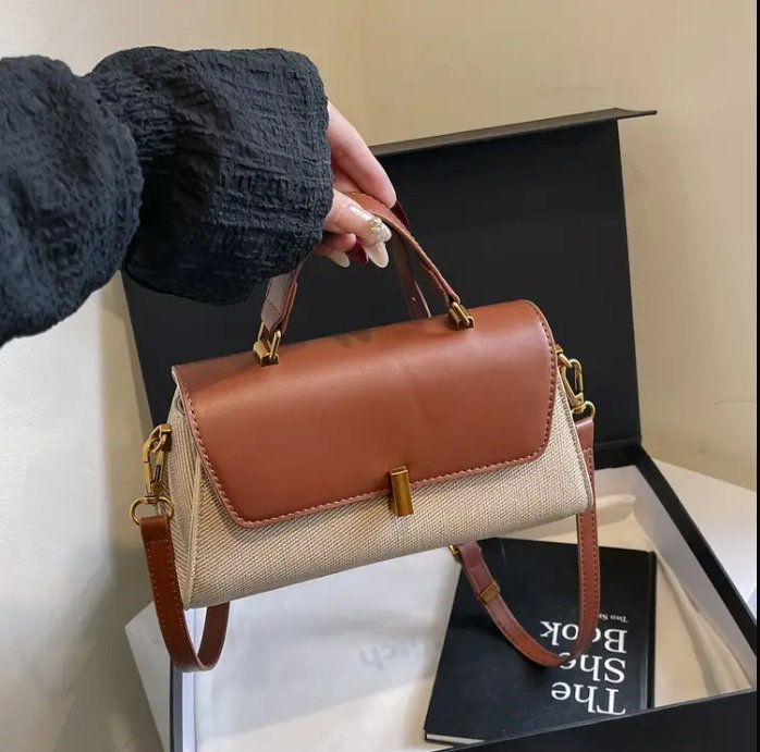 Retro Two-tone Crossbody Bag_1