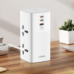 LDNIO USB Port Surge Protection Extension Cord 2500W + Charge 70W