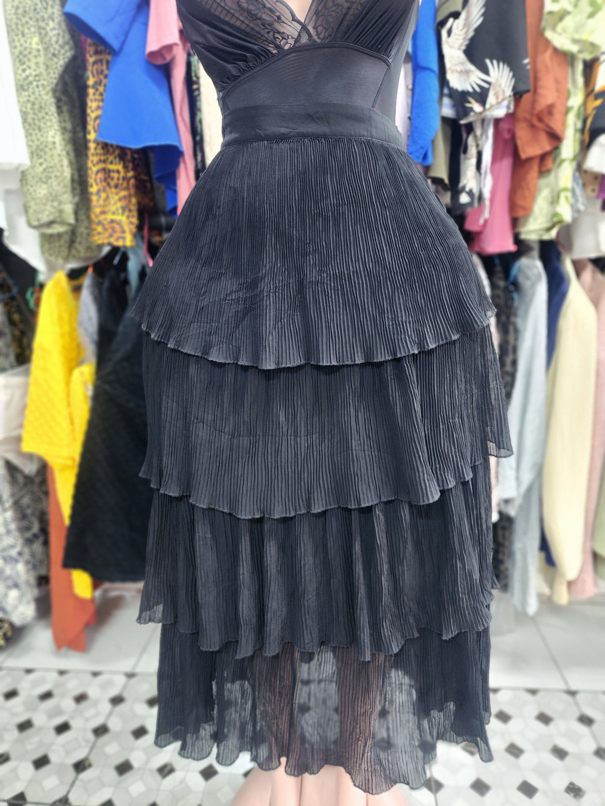 Black Ruffle Skirt (44/46)_0