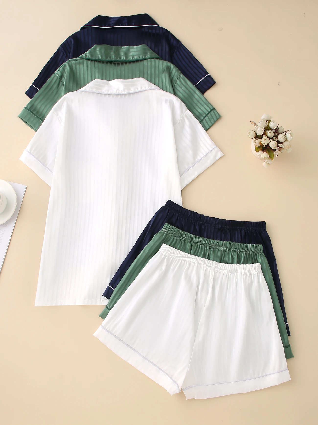 Ensembles de pyjamas en satin TailleM/L_0