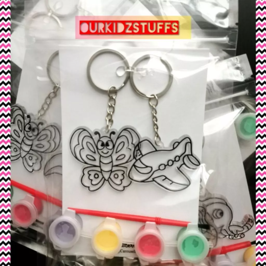 Kids DIY Suncatcher Keychain Painting Kit – Non‑Glitter, Age 3+, Perfect for Goodie Bags_0