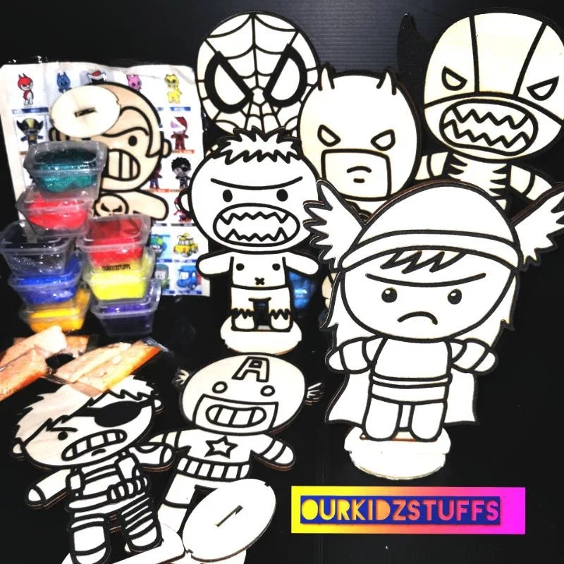 Beady Foam Clay Premium Deco Boards (Superhero)