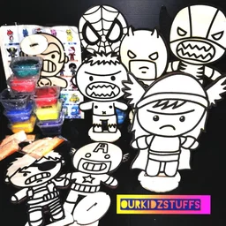 Beady Foam Clay Premium Deco Boards (Superhero) 