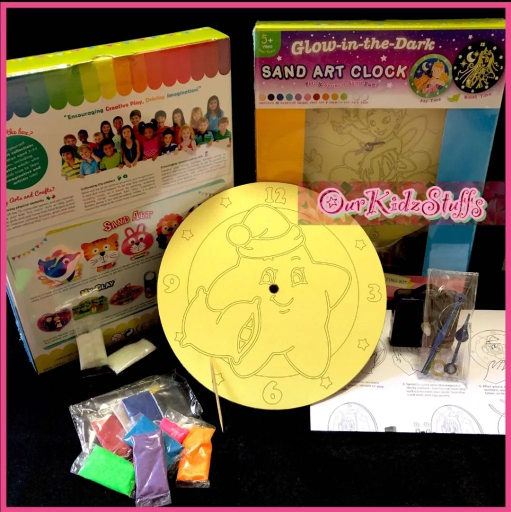 DIY Glow in Dark Sand Art Clock and Display Board Kit_7