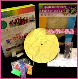 DIY Glow in Dark Sand Art Clock and Display Board Kit