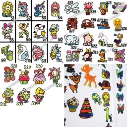 Children Baking Glass Stickers Templates (Window Art)