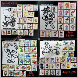 Children Baking Glass Stickers Templates (Window Art)