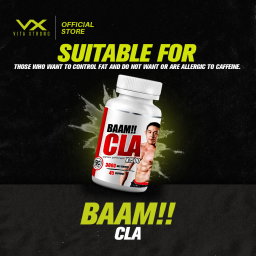 BAAM!!™ CLA X1500 3000mg (90 Caps) | Non-Stim Fat Burner | Lean Muscle, Weight Loss • Metabolism Booster Support