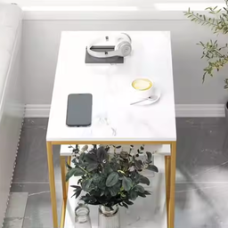 MARBLE GOLD TABLE SERIES - RECTANGLE 60CM (MEJA DEKO)
