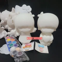 Kids DIY Sanrio Piggybank Coin Bank – Paint‑Your‑Own Silicon Money Box (Age 5+)