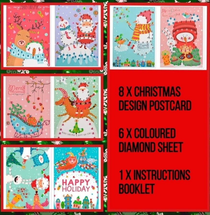 DIY Crystal Art Christmas Postcards Kit_1