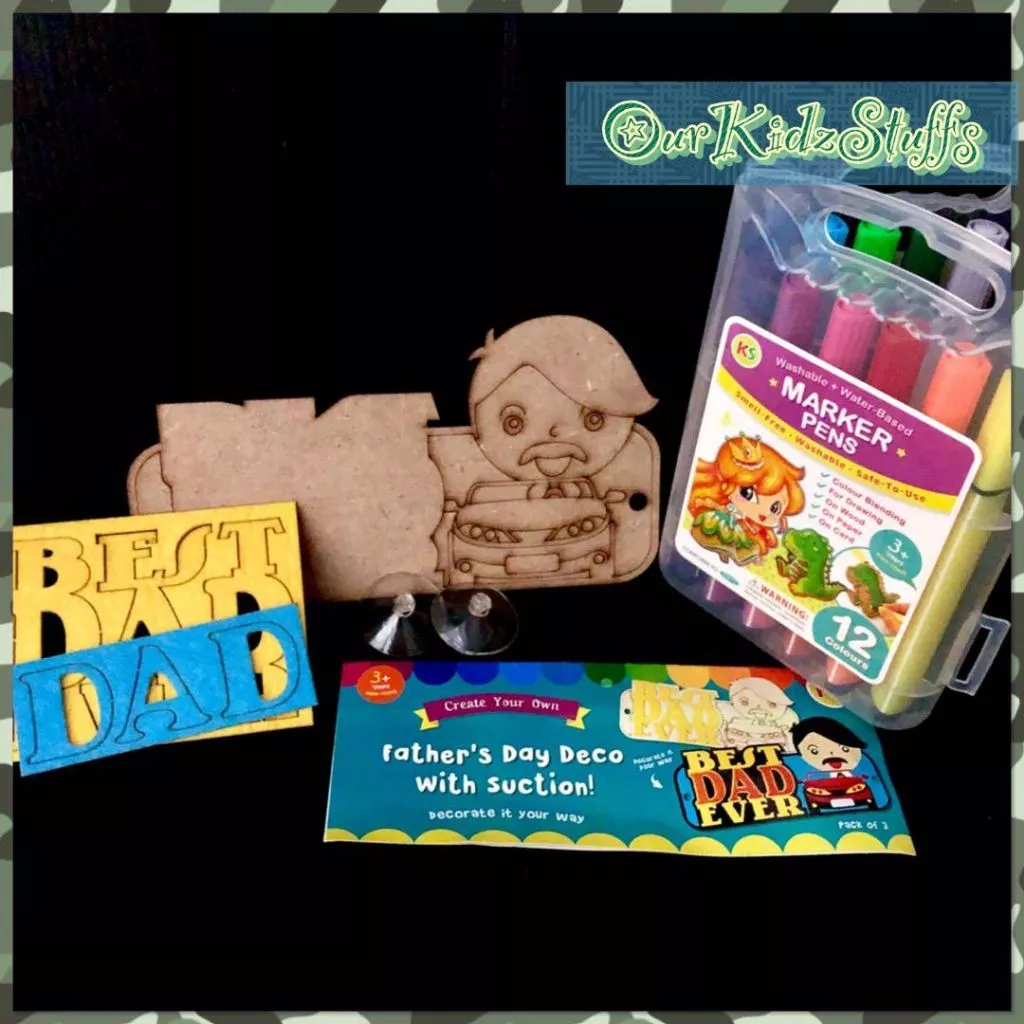 DIY Felt Craft Father's Day Car Display Board_1