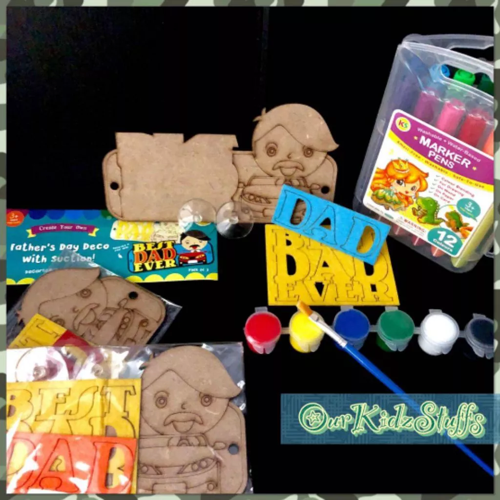 DIY Felt Craft Father's Day Car Display Board