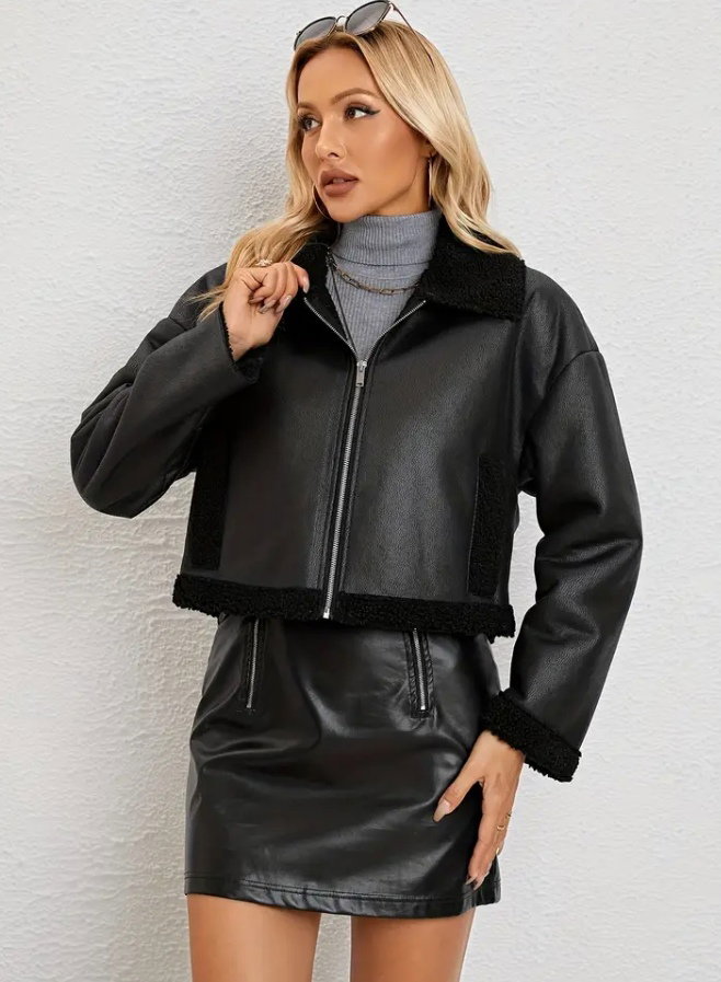 Faux Fur Zipper Jacket