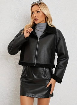 Faux Fur Zipper Jacket 