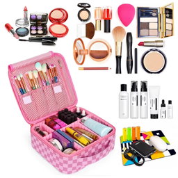 Accept Custom Logo Large Capacity Beauty Pu Cute Makeup Case Makeup Bag Travel Case Cosmetic Bag for Women