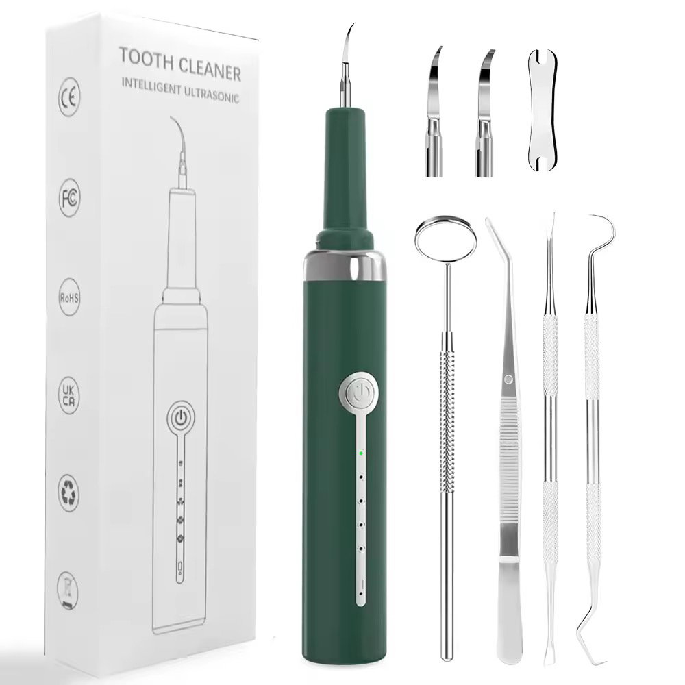 Home Use Ultrasonic Teeth Tartar Calculus Remover Teeth Whitening Dental Plaque Kit Plastic Tooth Cleaner for Refreshed Breath