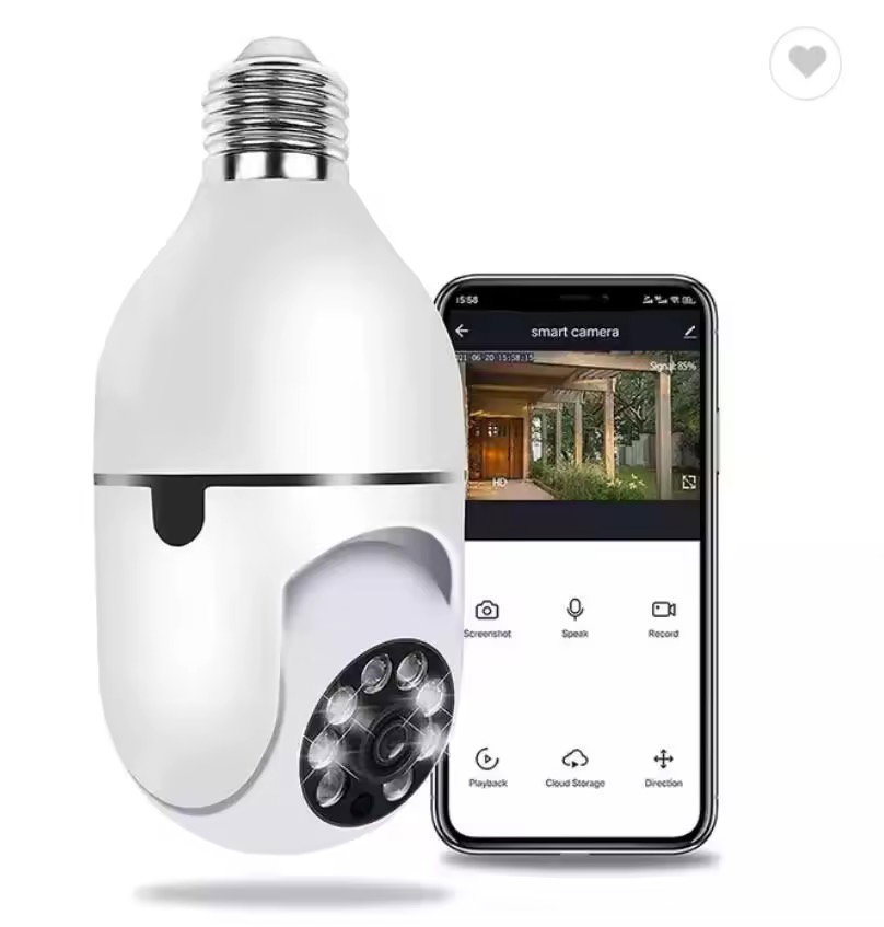 Smart Home Security System Wireless Lights 360 Degree Night Vision Surveillance Remote View CCTV Security WIFI Light Bullb Camera _4