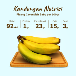 Pisang Cavendish Baby 5 pcs 330-510 gram