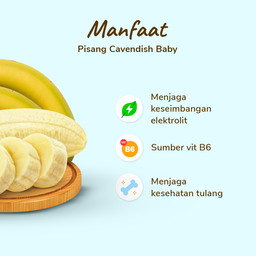 Pisang Cavendish Baby 5 pcs 330-510 gram