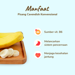 Pisang Cavendish pack 3-4 pcs 450-550 gram