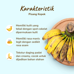 Pisang Kepok Kuning pack 450-600 gram