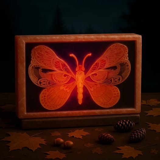 Eyes of the Ember Moth – Himalayan Salt Art Lamp_0