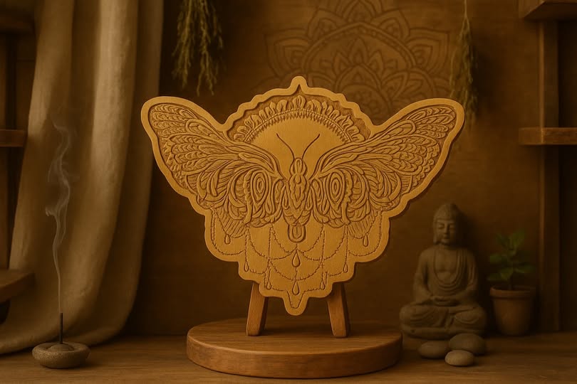 Lunar Moth On Zenwood_0