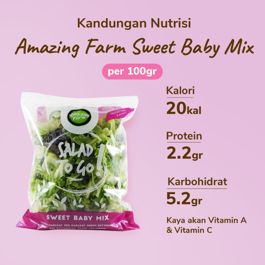 Amazing Farm Sweet Baby Mix Salad To Go 150gram_3
