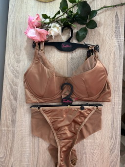 Temptations Golden brown Pant and bra set