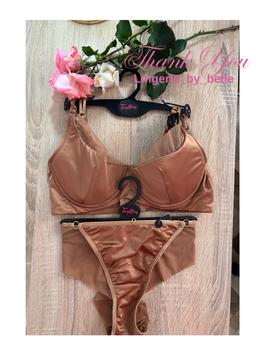 Temptations Golden brown Pant and bra set