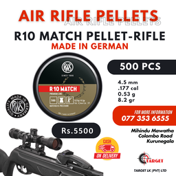 R10 Match Pellet - RIFLE-500Pcs (RWS) Made in GERMANY  / Air Rifle / Air Rifle Pellets / Shooting