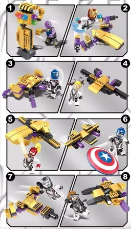 Marvel Superheros Building Blocks Figurines and Accessory