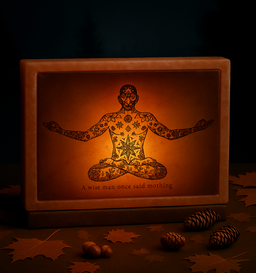 The Silent Sage Himalayan Salt Art Lamp