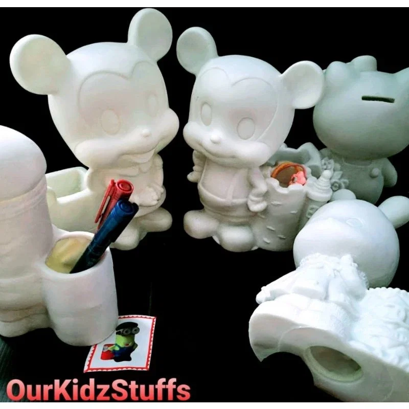 Children's Coin Bank /Piggy Bank with Stationary Holder Painting_1