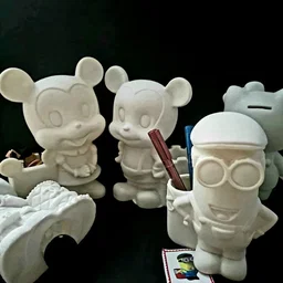 Children's Coin Bank /Piggy Bank with Stationary Holder Painting